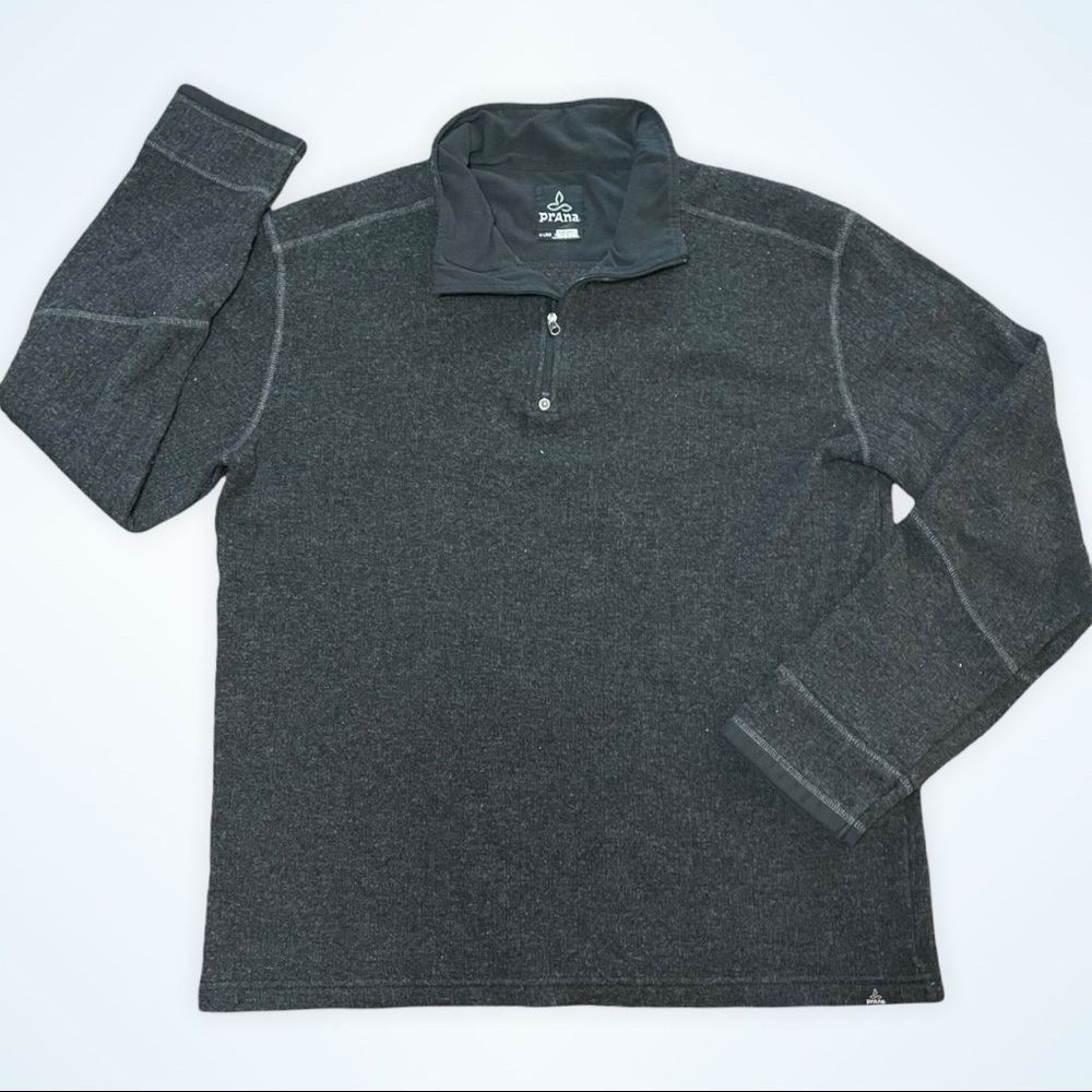 Prana Charcoal Zip-Up Sweater